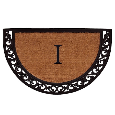 Monogram Door Mat, Black, Natural, 18 in W x 30 in L